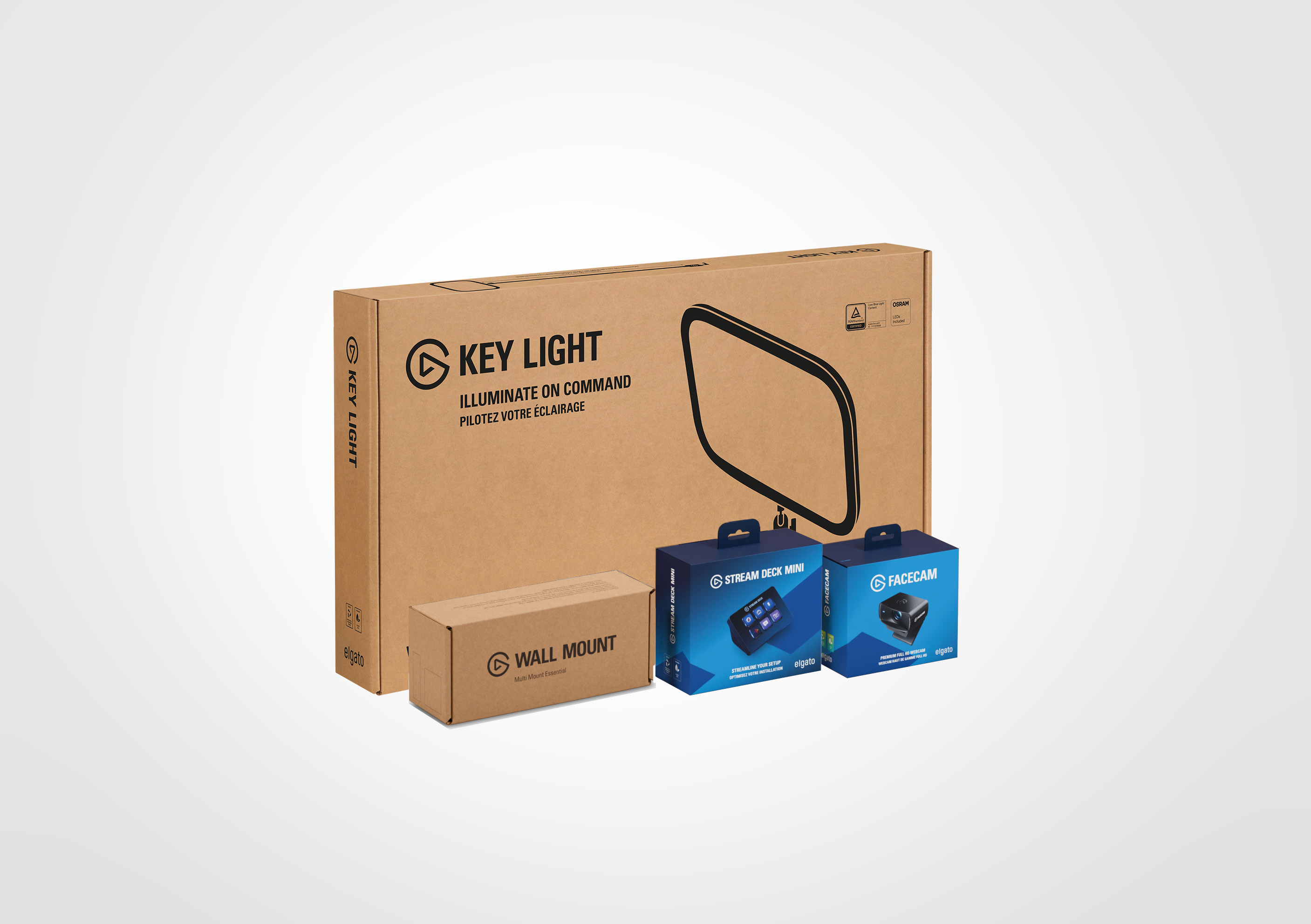 Key Light Solo Bundle - Wall HD Control Mini | Elgato