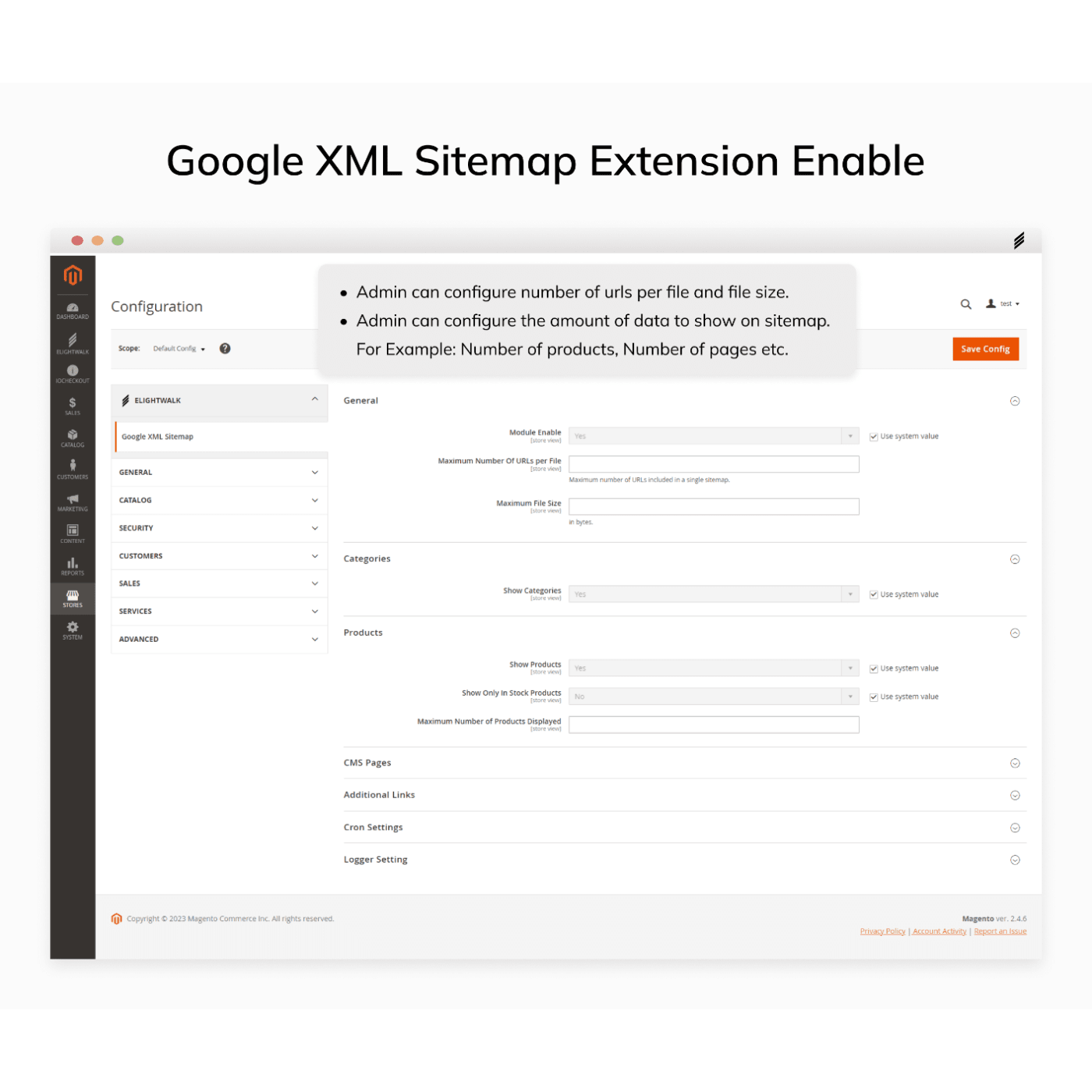Google XML Sitemap extension Enable
