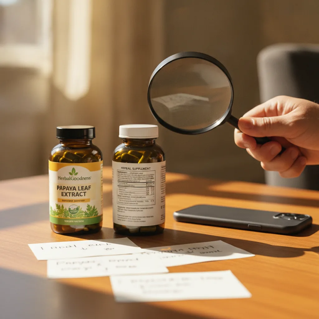 papaya leaf supplement authenticity