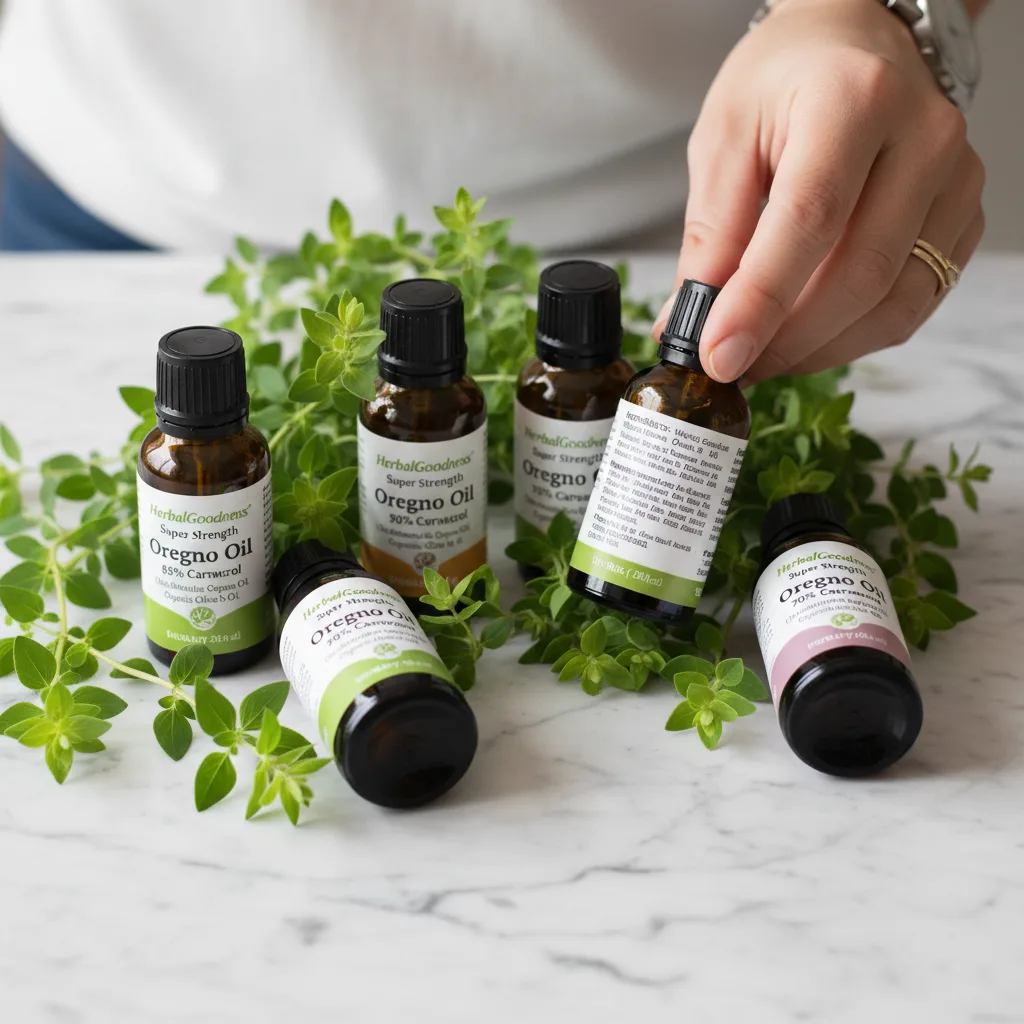 Oregano Oil Bottles