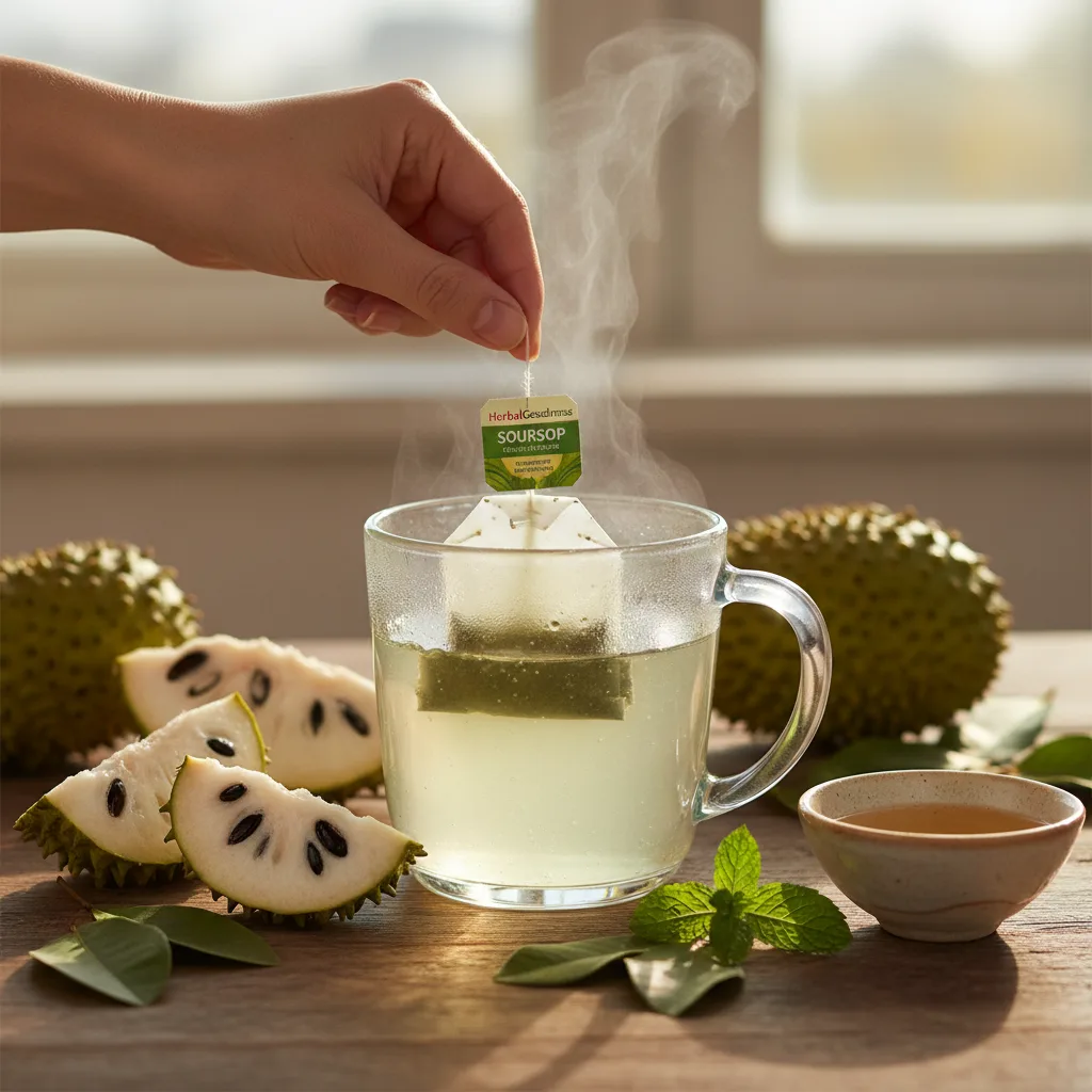 soursop tea steeping comparison