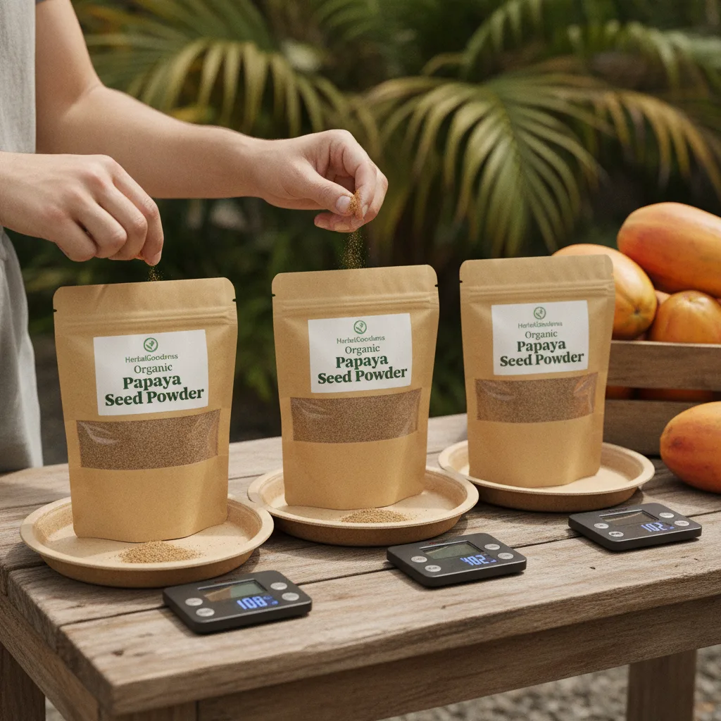 papaya seed powder packaging labels