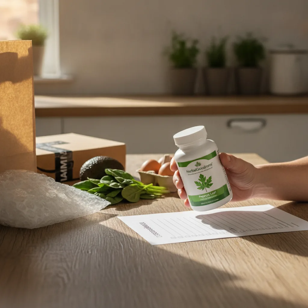 organic supplement label example