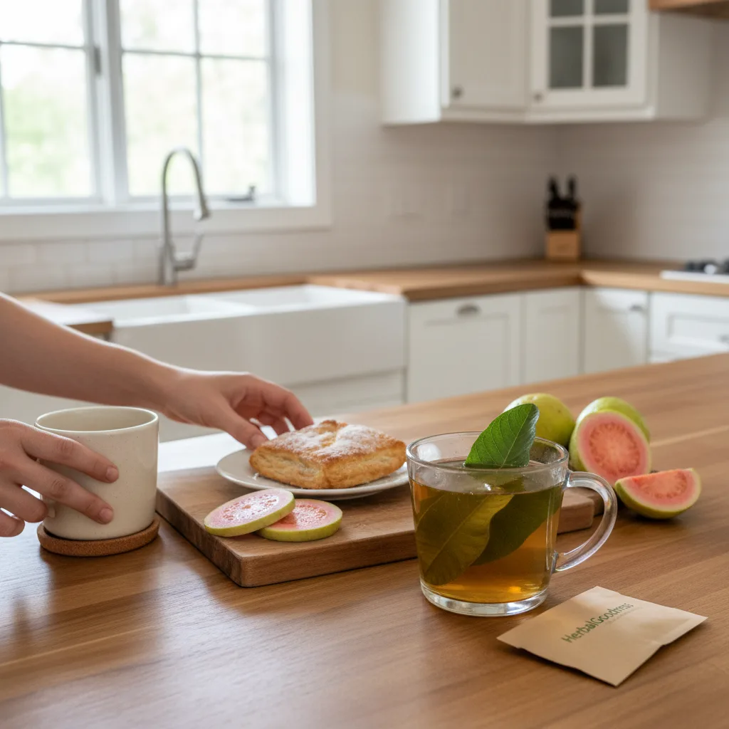 guava tea steeping