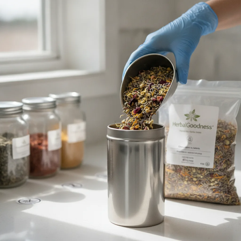 bulk herbal tea storage tips