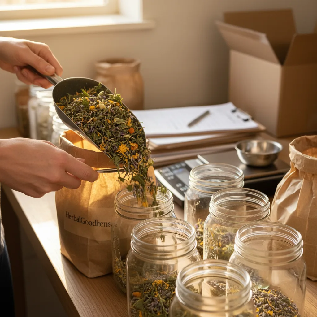 herbal tea sampling