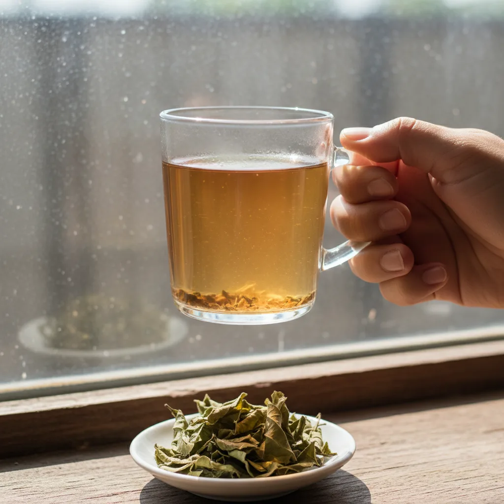 freshly brewed soursop leaf tea