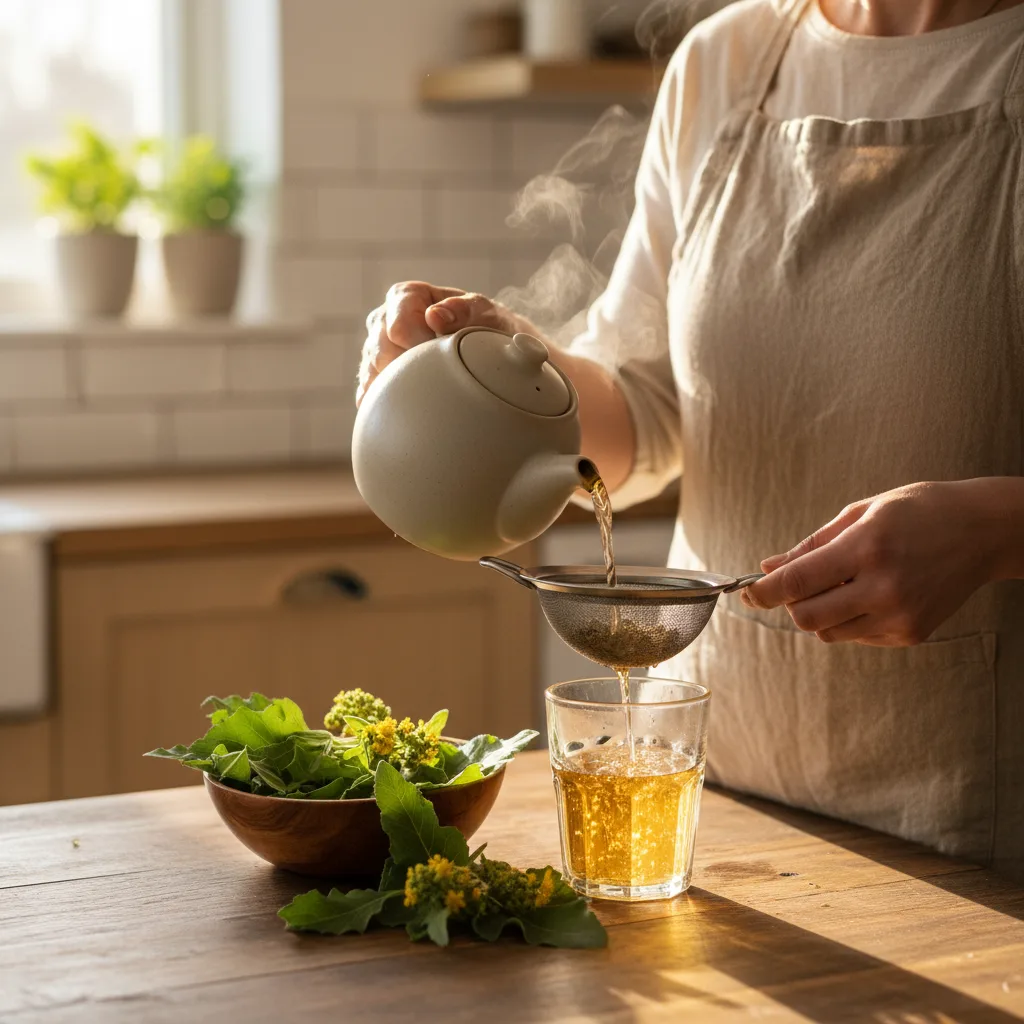 organic mullein leaf tea preparation