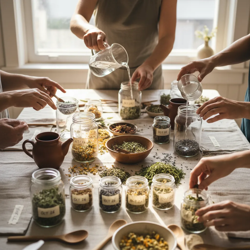 flower tea ritual preparation