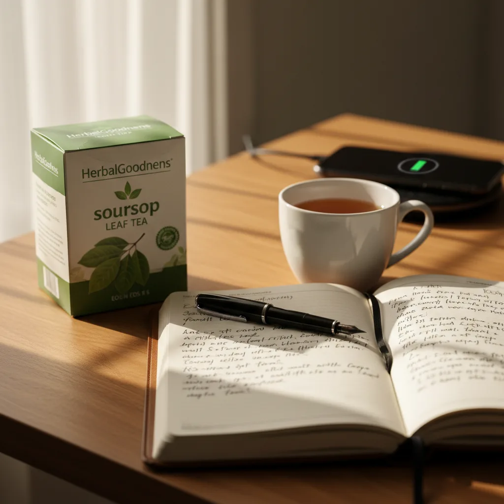 Mindful soursop tea ritual