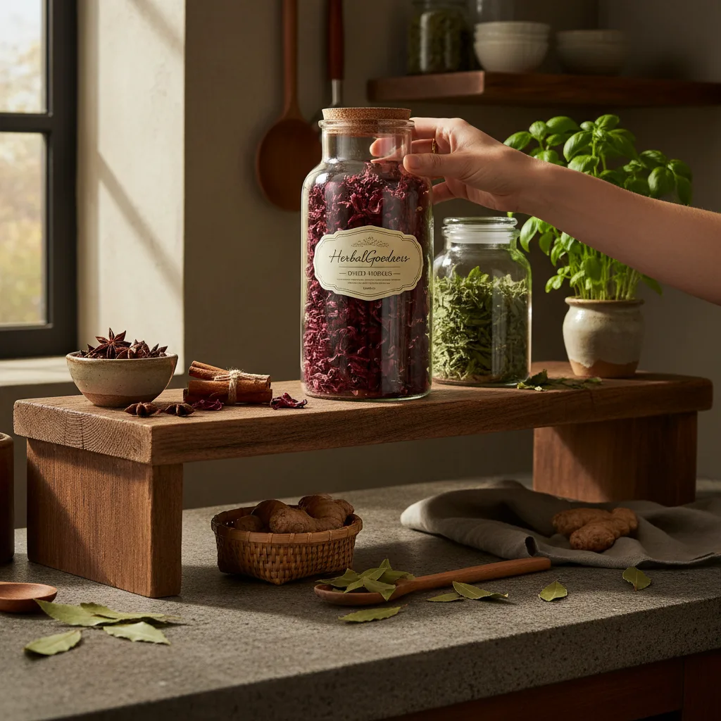 brewing hibiscus tea