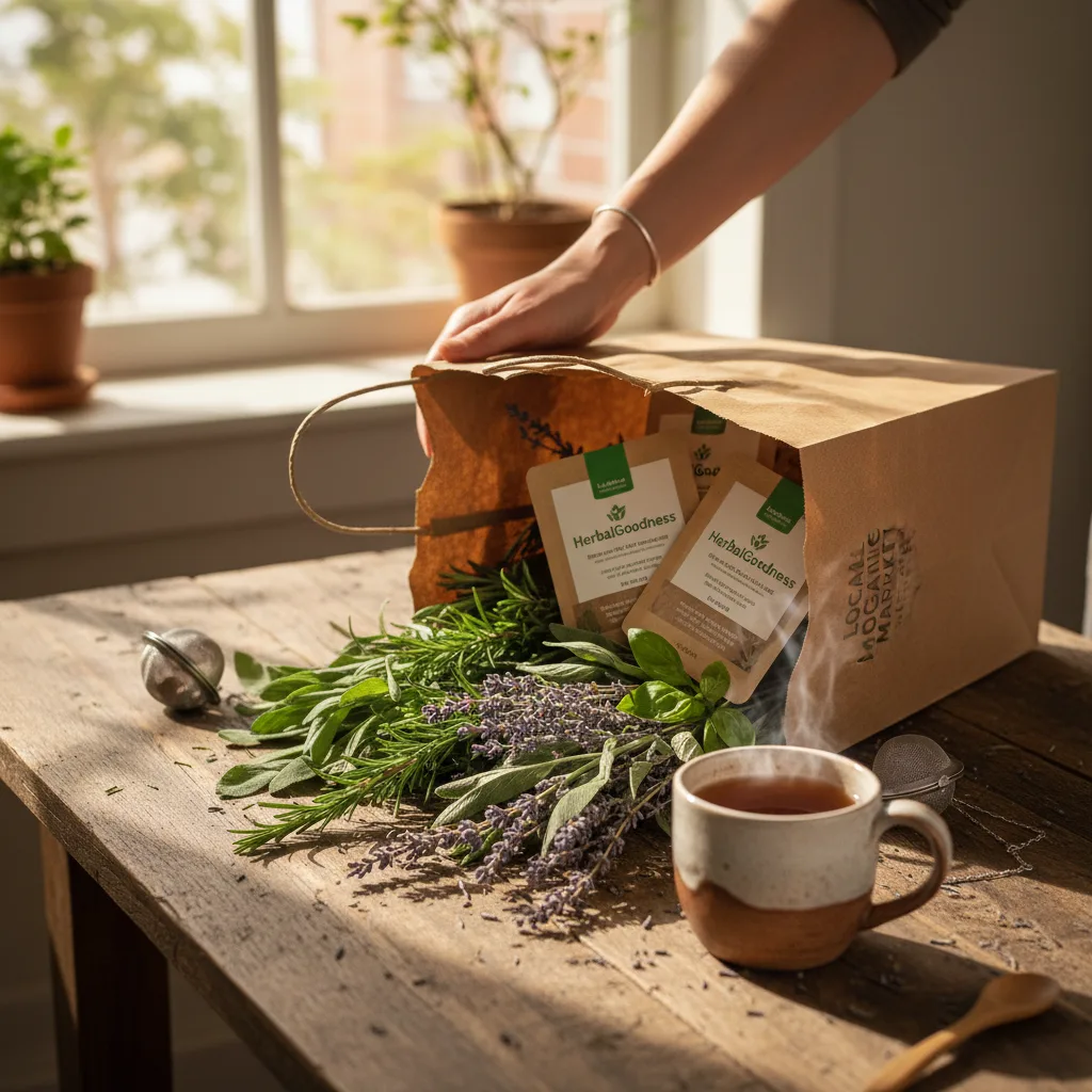 organic herbal tea packaging