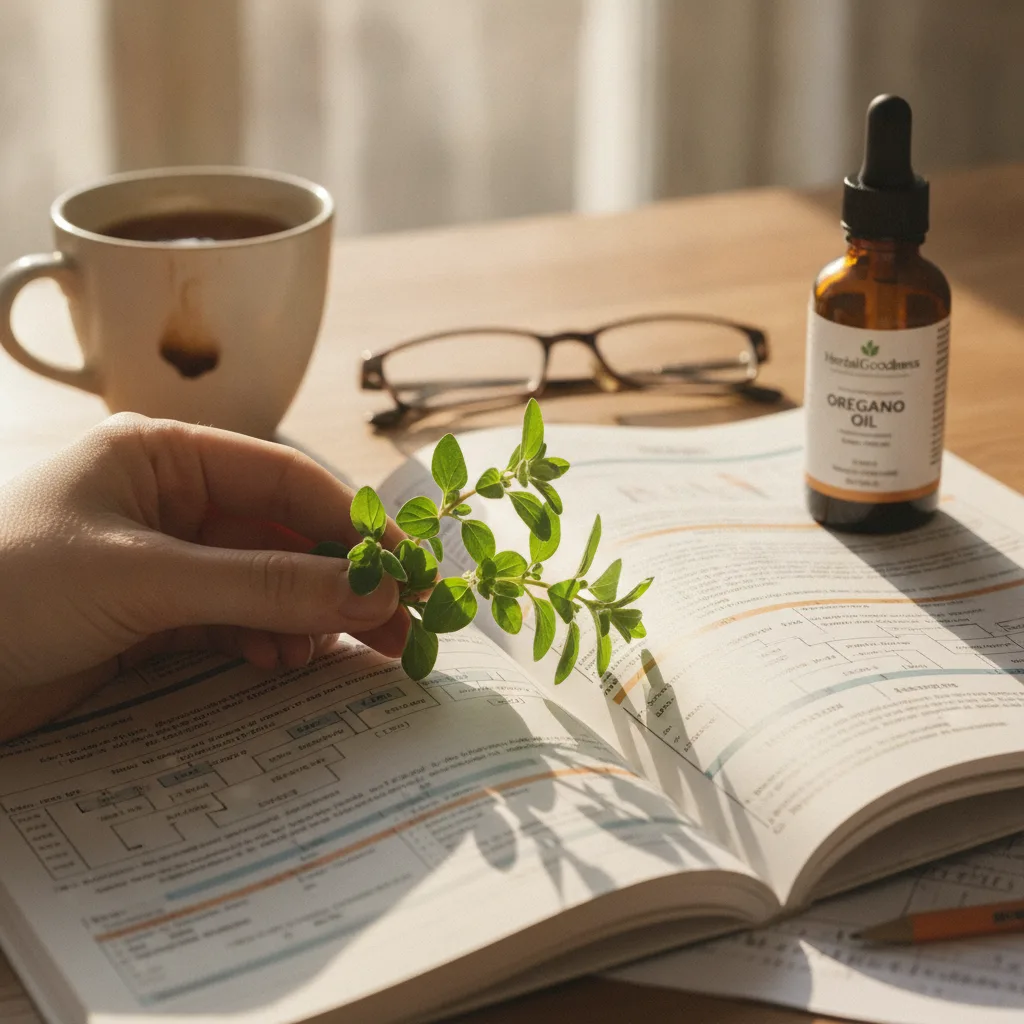 Microscopic view relevant to oregano oil studies