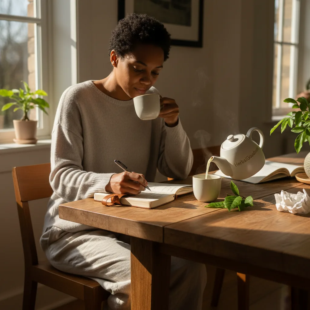 cup of soursop tea on table