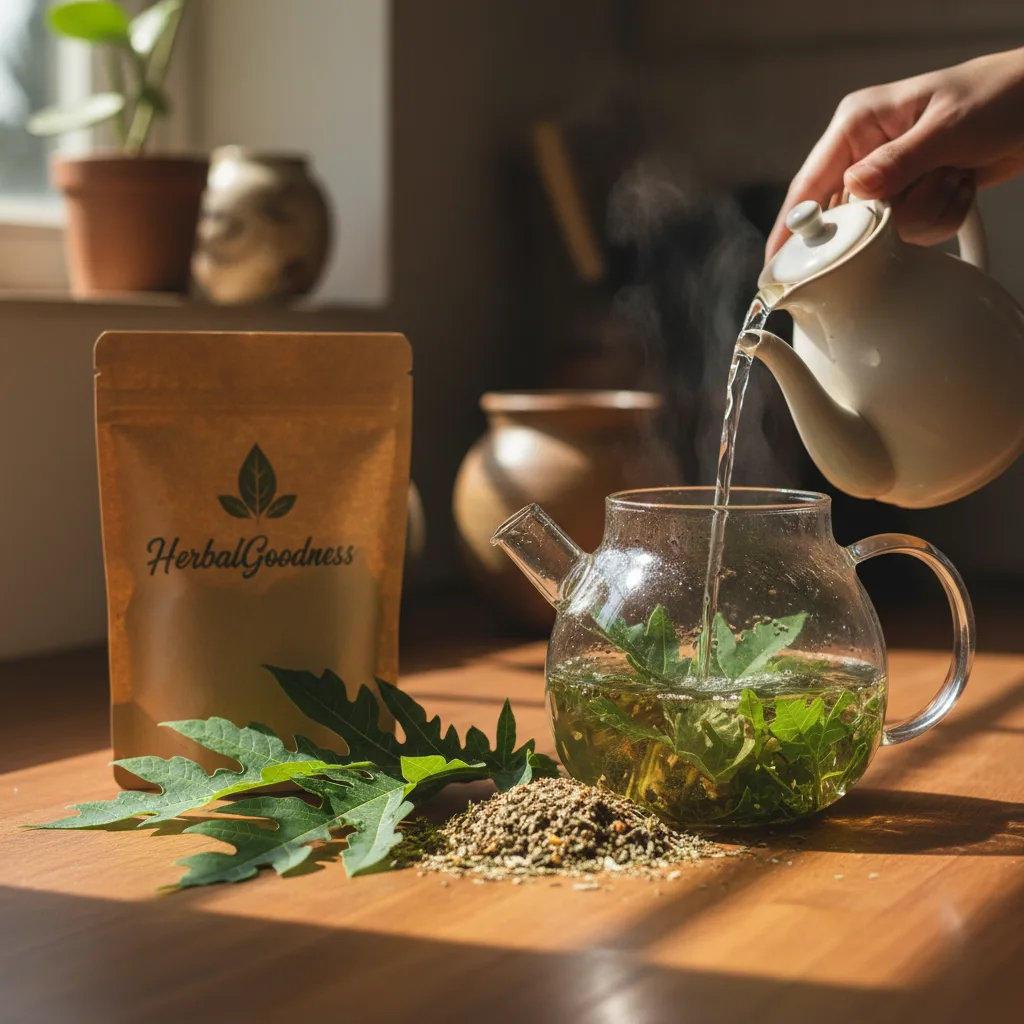papaya leaf tea cup
