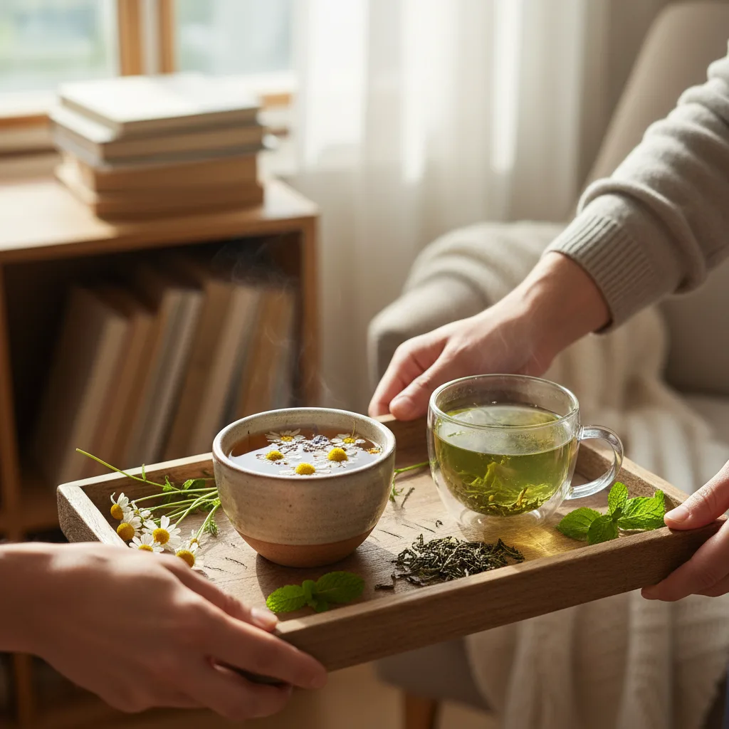 herbal tea blending and tasting