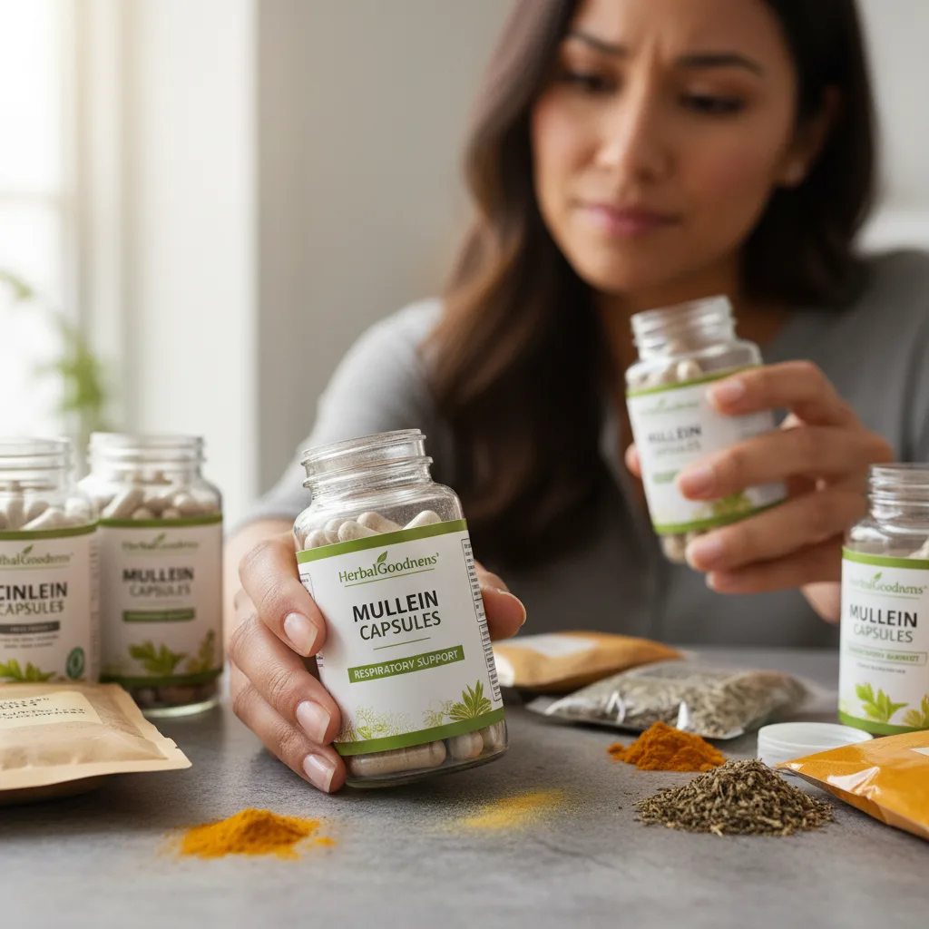 mullein supplement label illustration