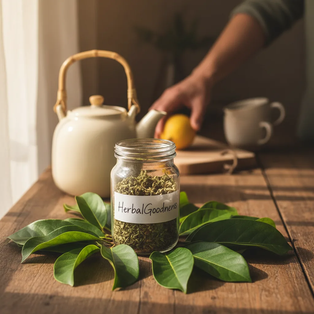 Traditional Soursop Leaf Tea Preparation