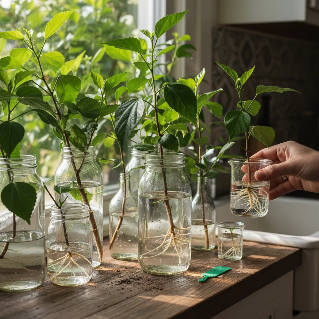step by step hibiscus propagation in soil