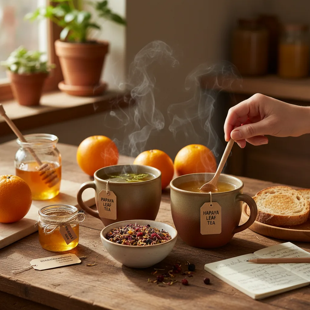 Herbal tea brewing step by step