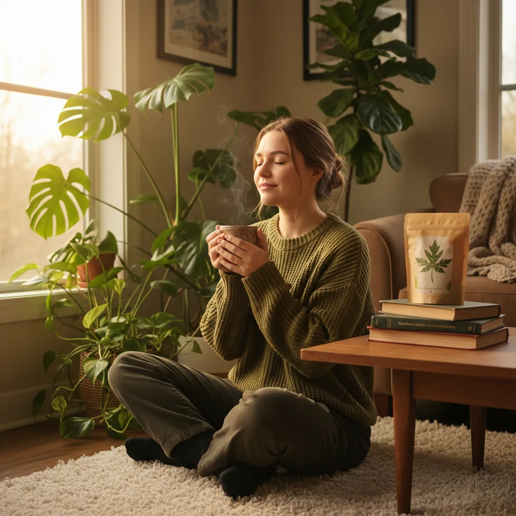 papaya leaf tea brewing
