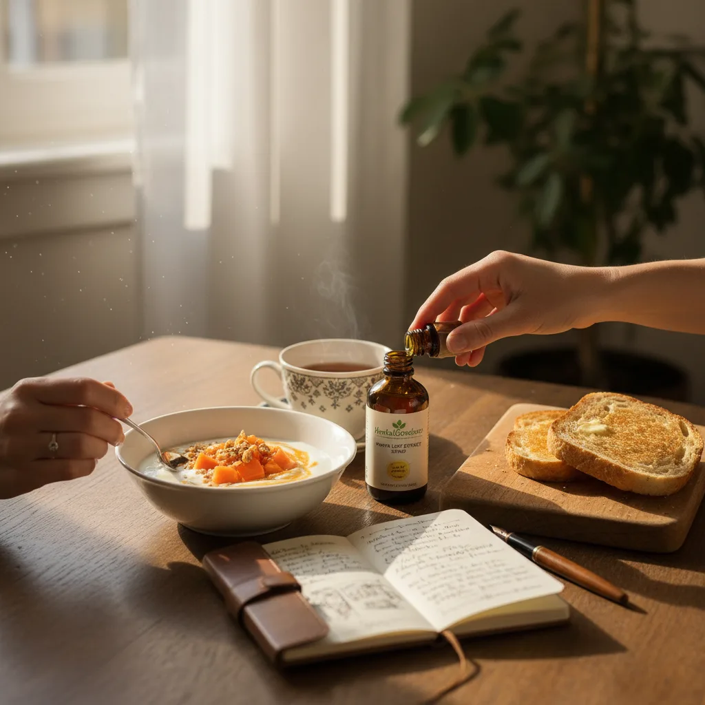 Reading papaya extract syrup bottle labels