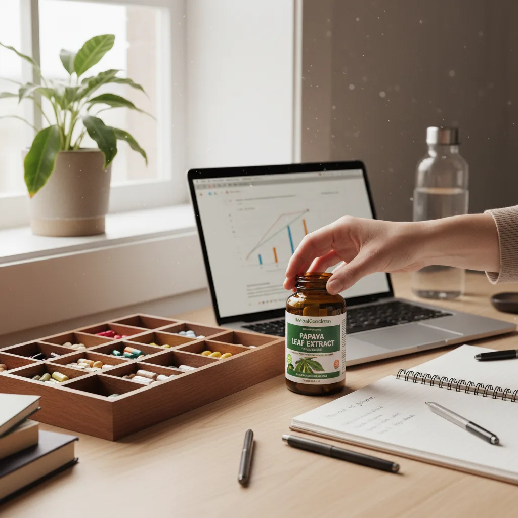 Papaya Leaf Tablets Supplement Facts Example