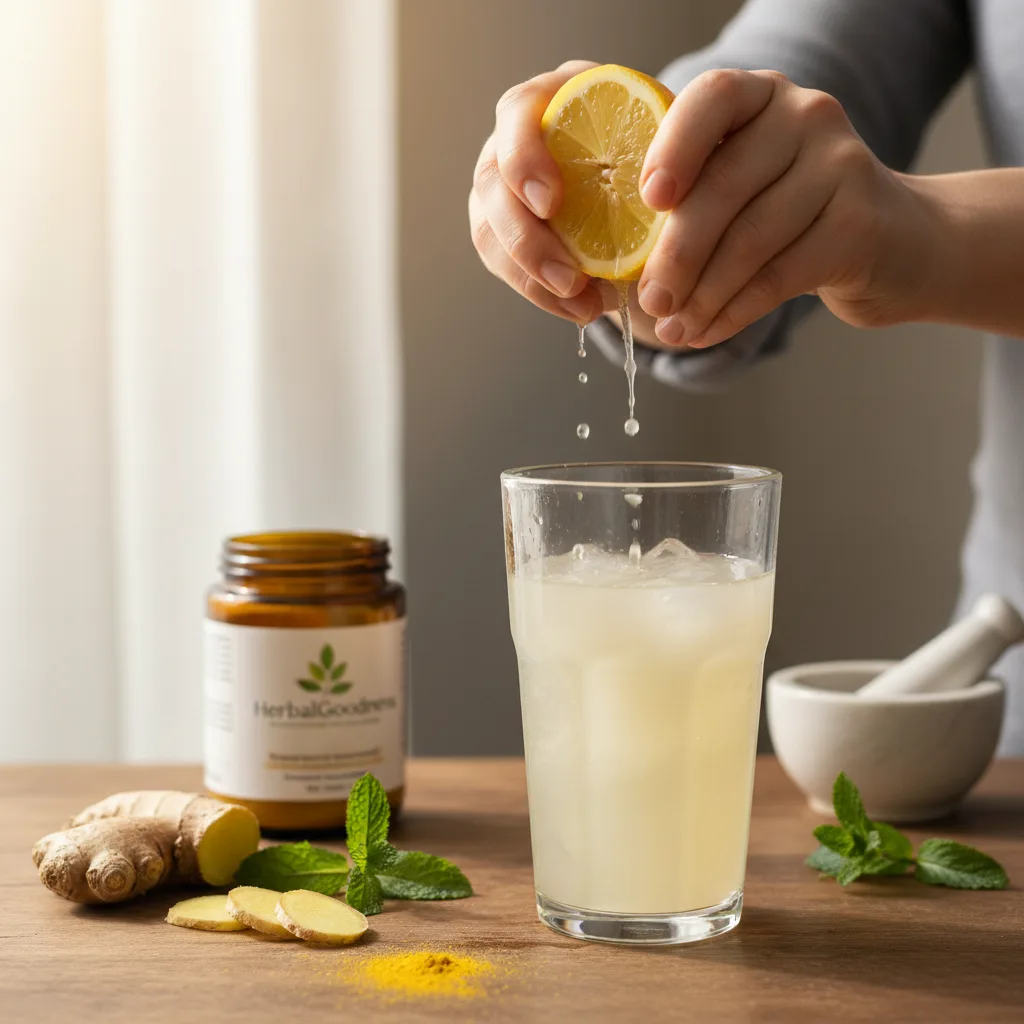 ashwagandha powder in glass with water