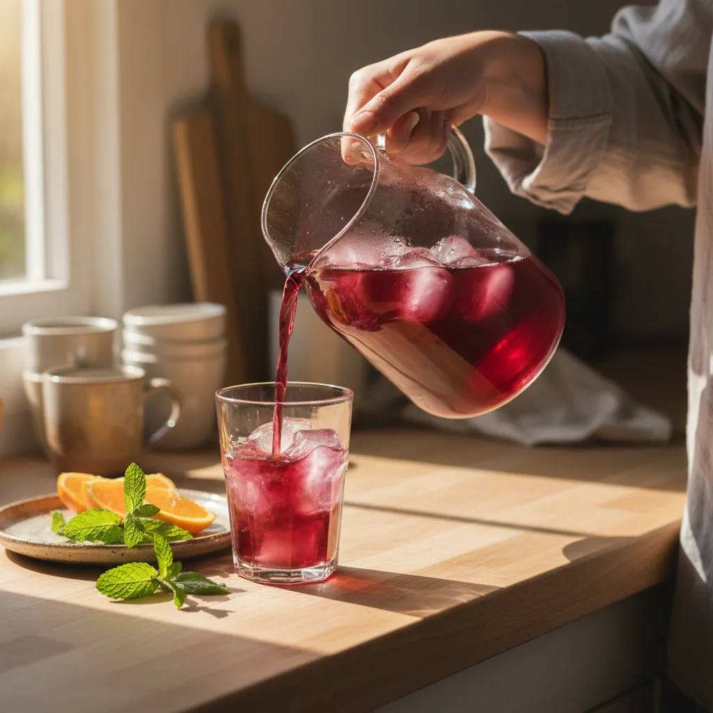hibiscus petals cold brew