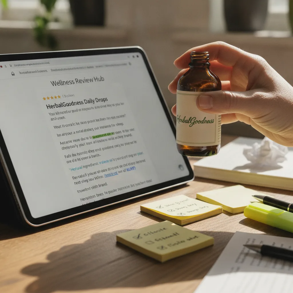 person evaluating supplement ingredients