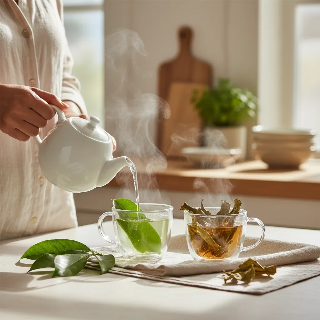 soursop tea steeping