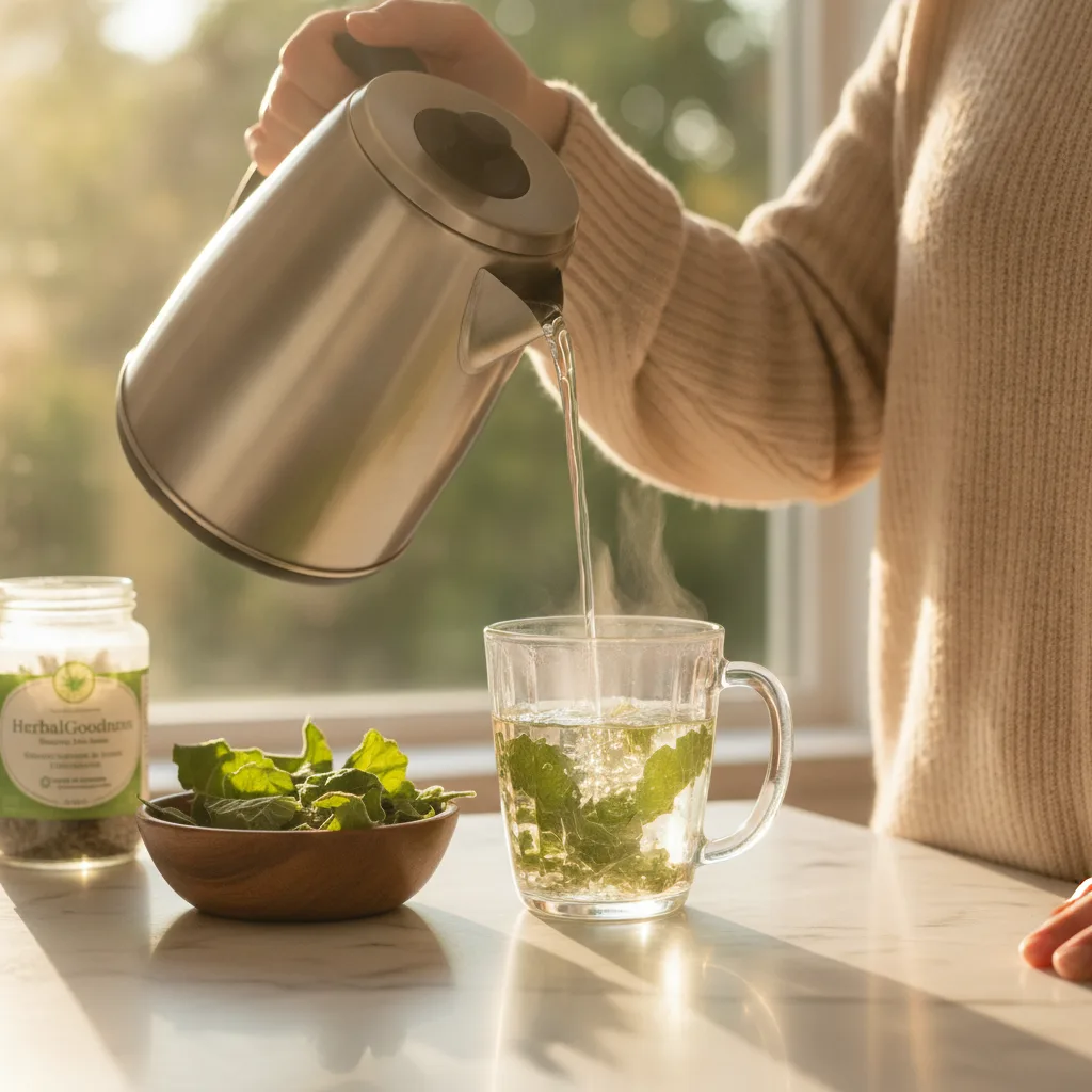 Herbal wellness routine visual