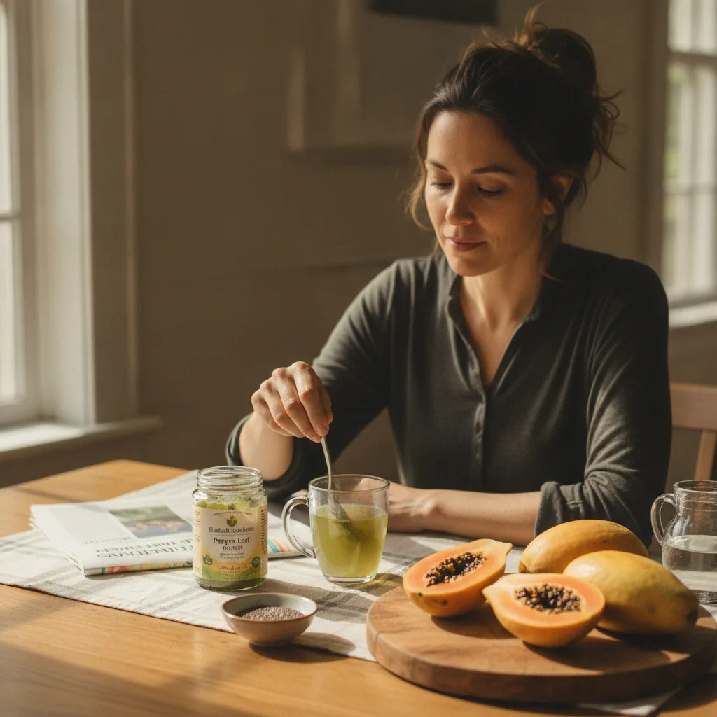 papaya leaf extract journal study