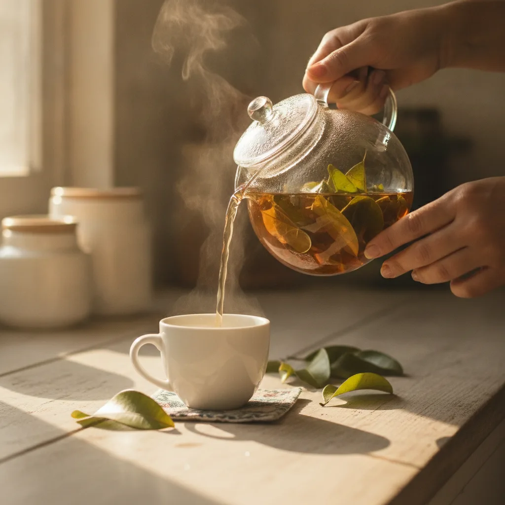 Traditional Soursop Tea Preparation