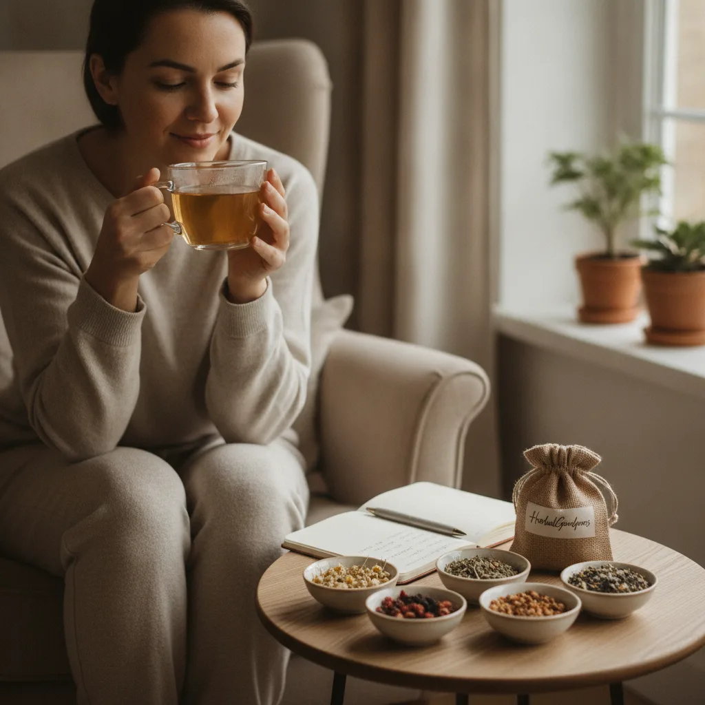 herbal teas brewing