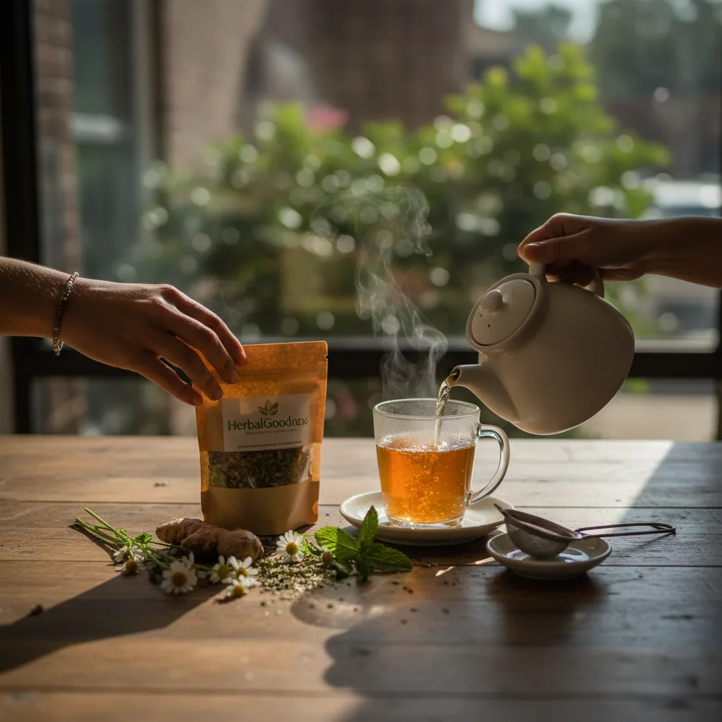 herbal tea shelf