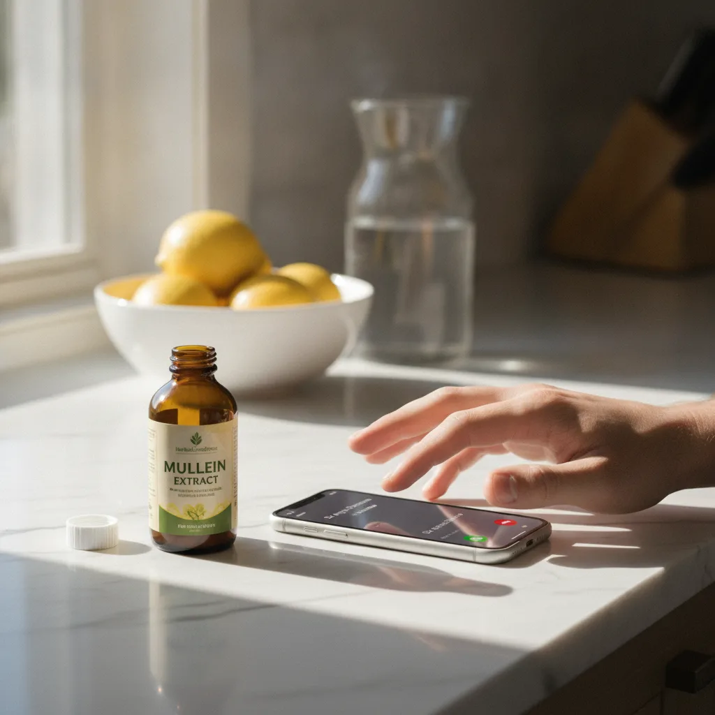 herbal extract dropper on table