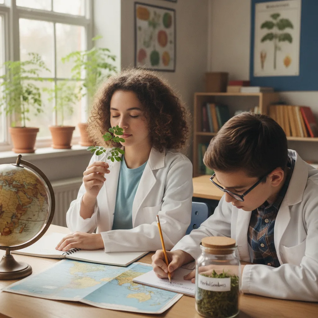 Moringa classroom hands-on powder activity
