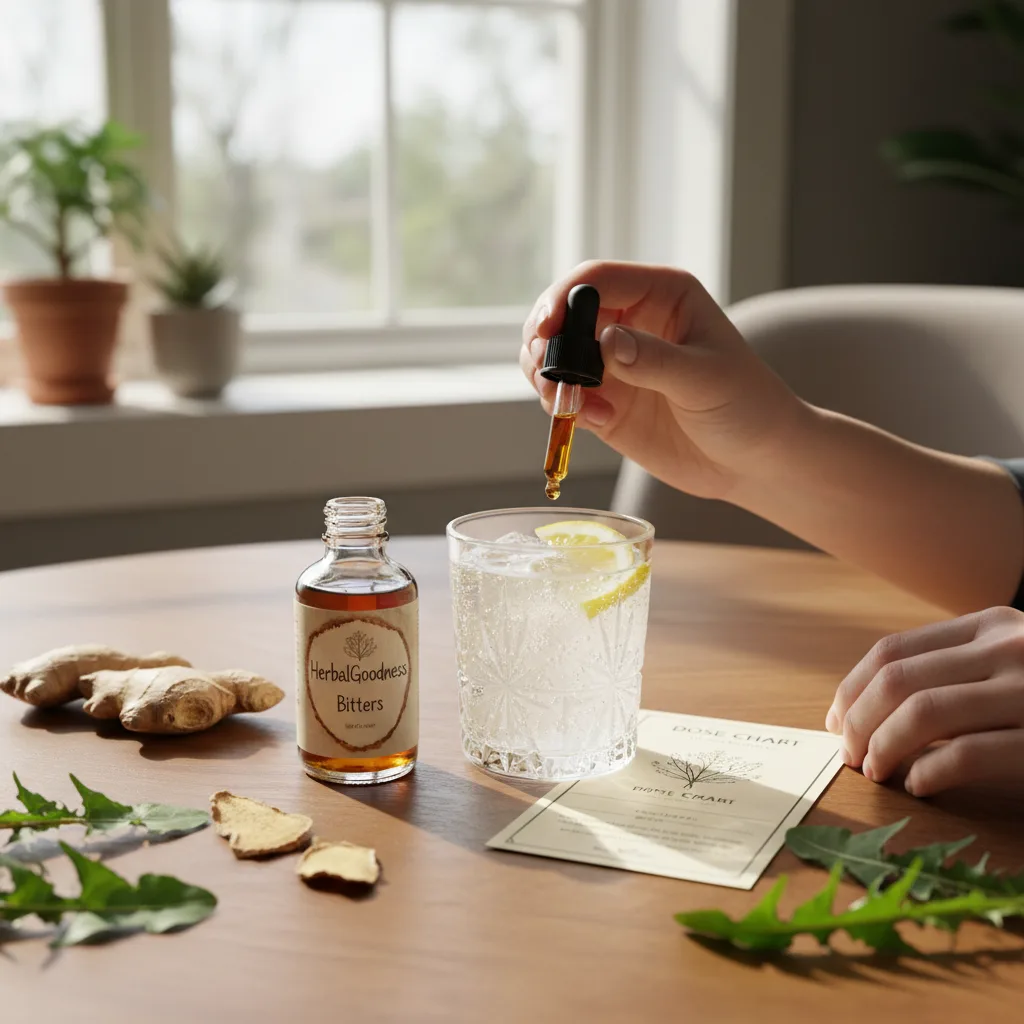digestive bitters concept