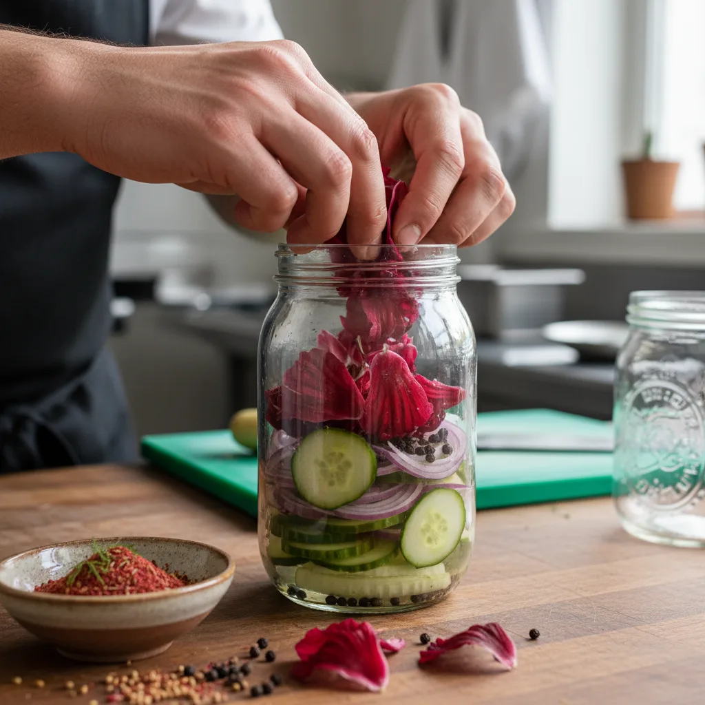 Hibiscus-Based Savory Sauce