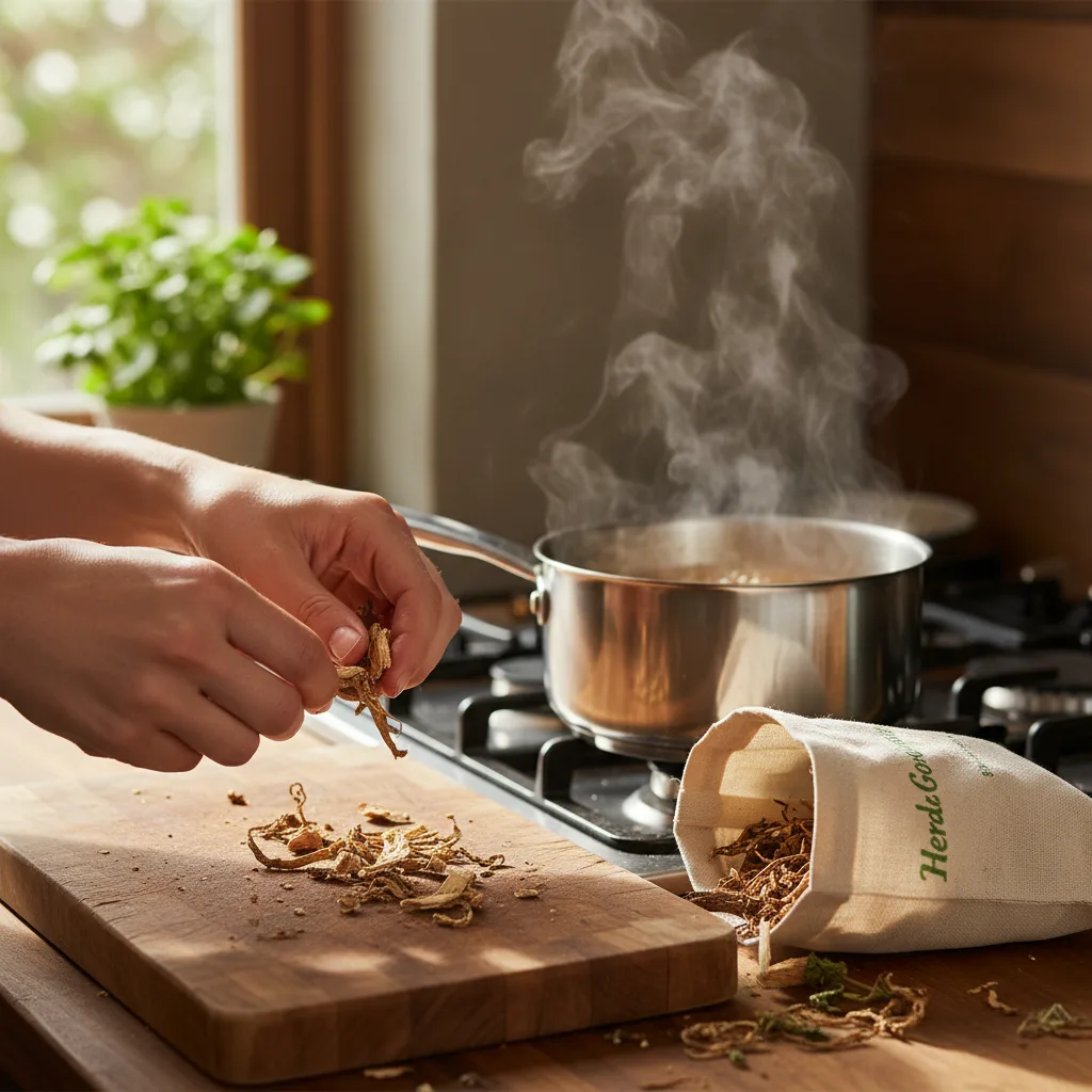 Dandelion Root Tea Preparation