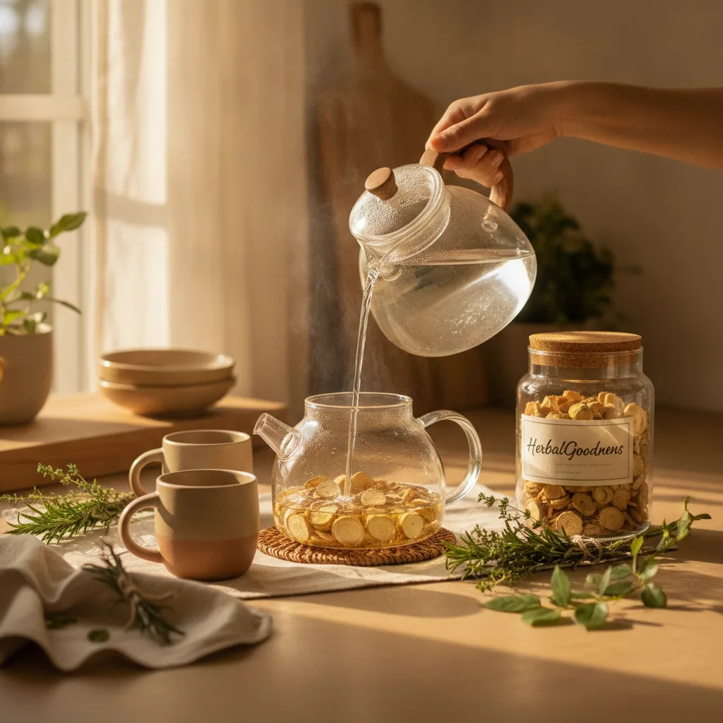 Rhodiola tea preparation at home