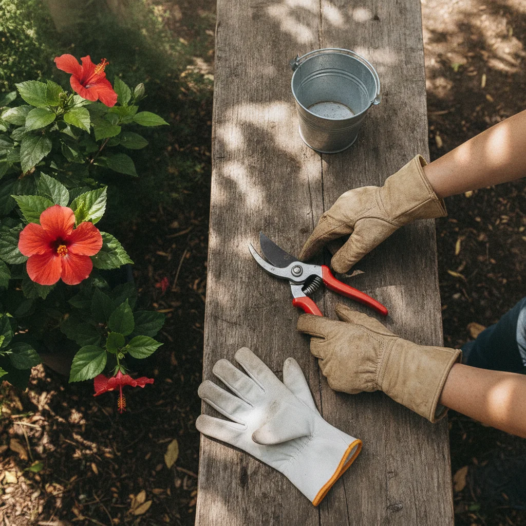 pruning hibiscus tools