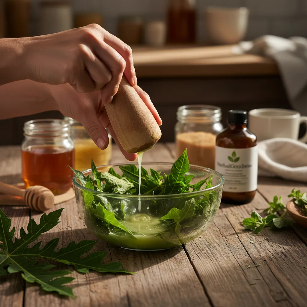 homemade papaya leaf syrup process