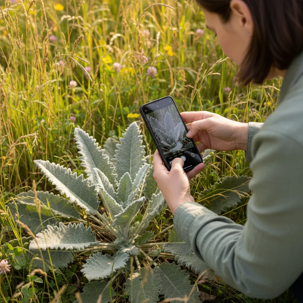 Mullein Rosette and Nature Context