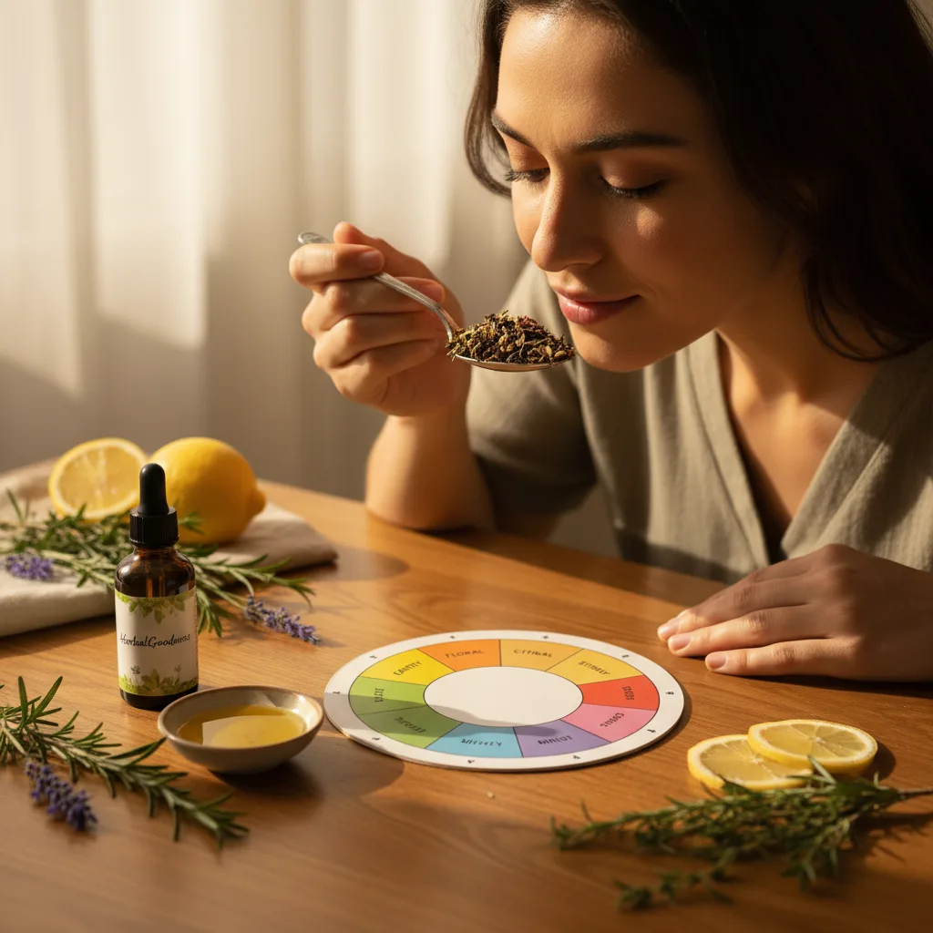 herbal supplements flavor wheel example