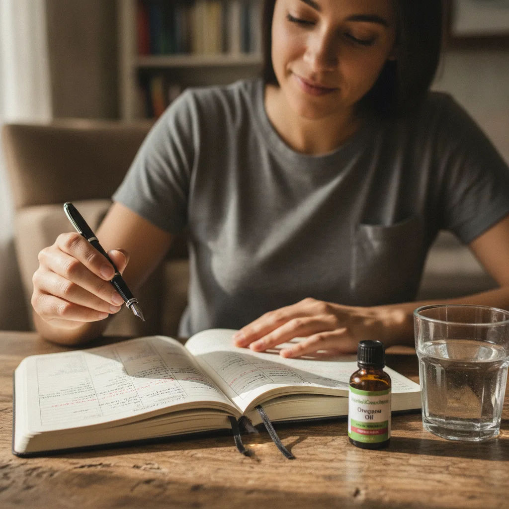 oregano oil bottle and capsules