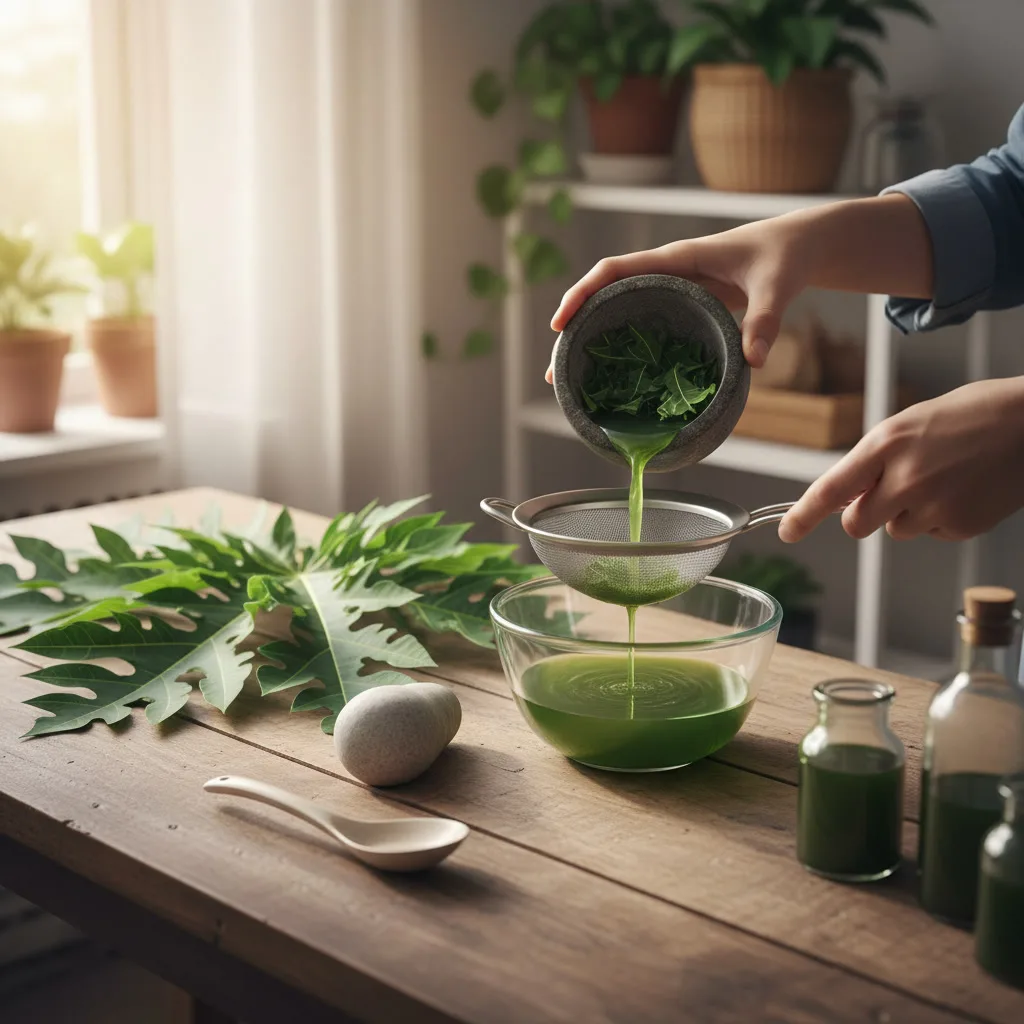 DIY Papaya Leaf Mist Supplies