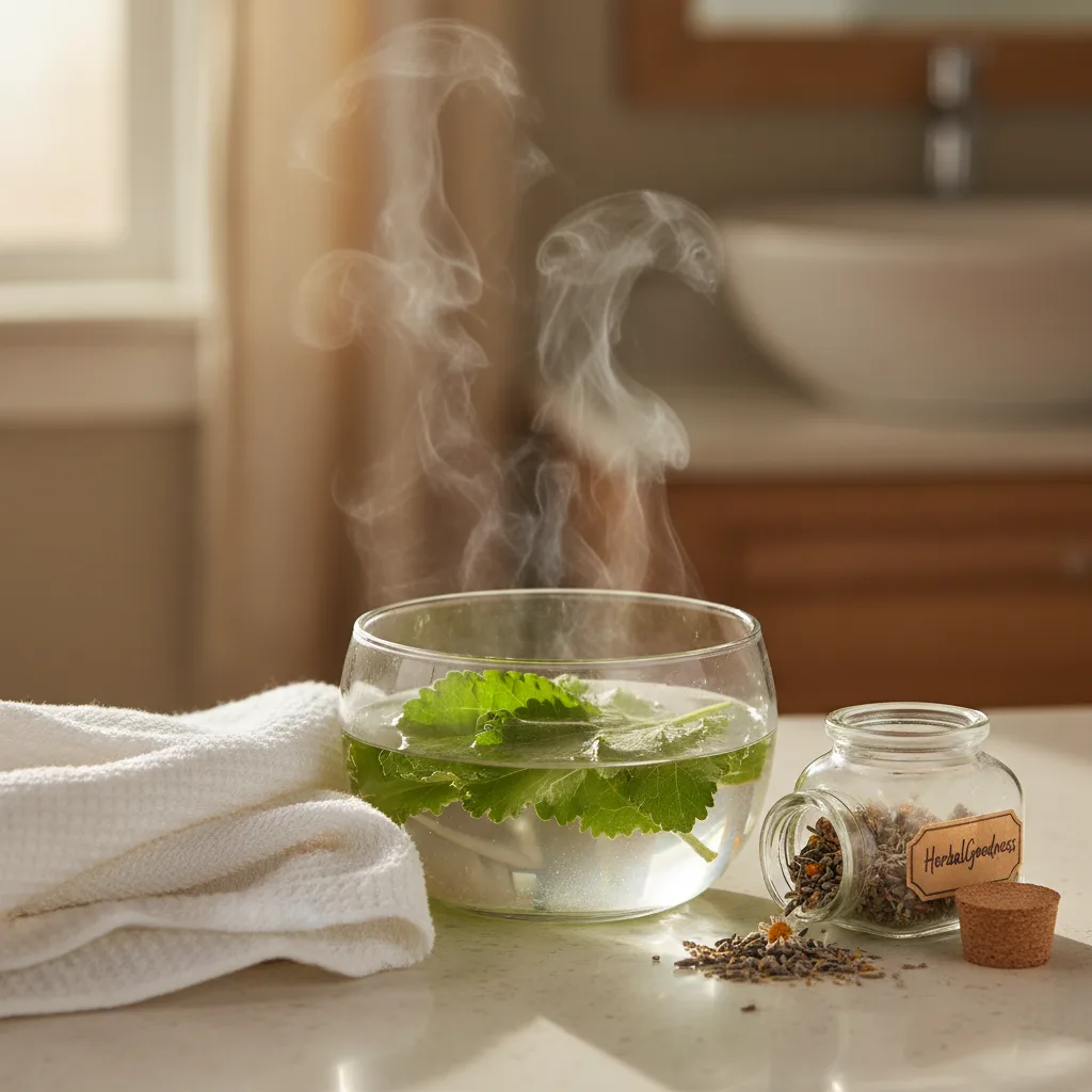 Pouring herbal tea for wellness