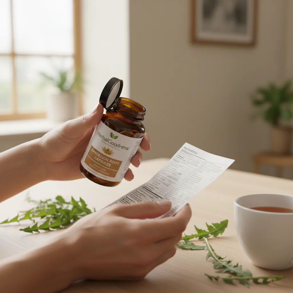 dandelion root capsules and extract options